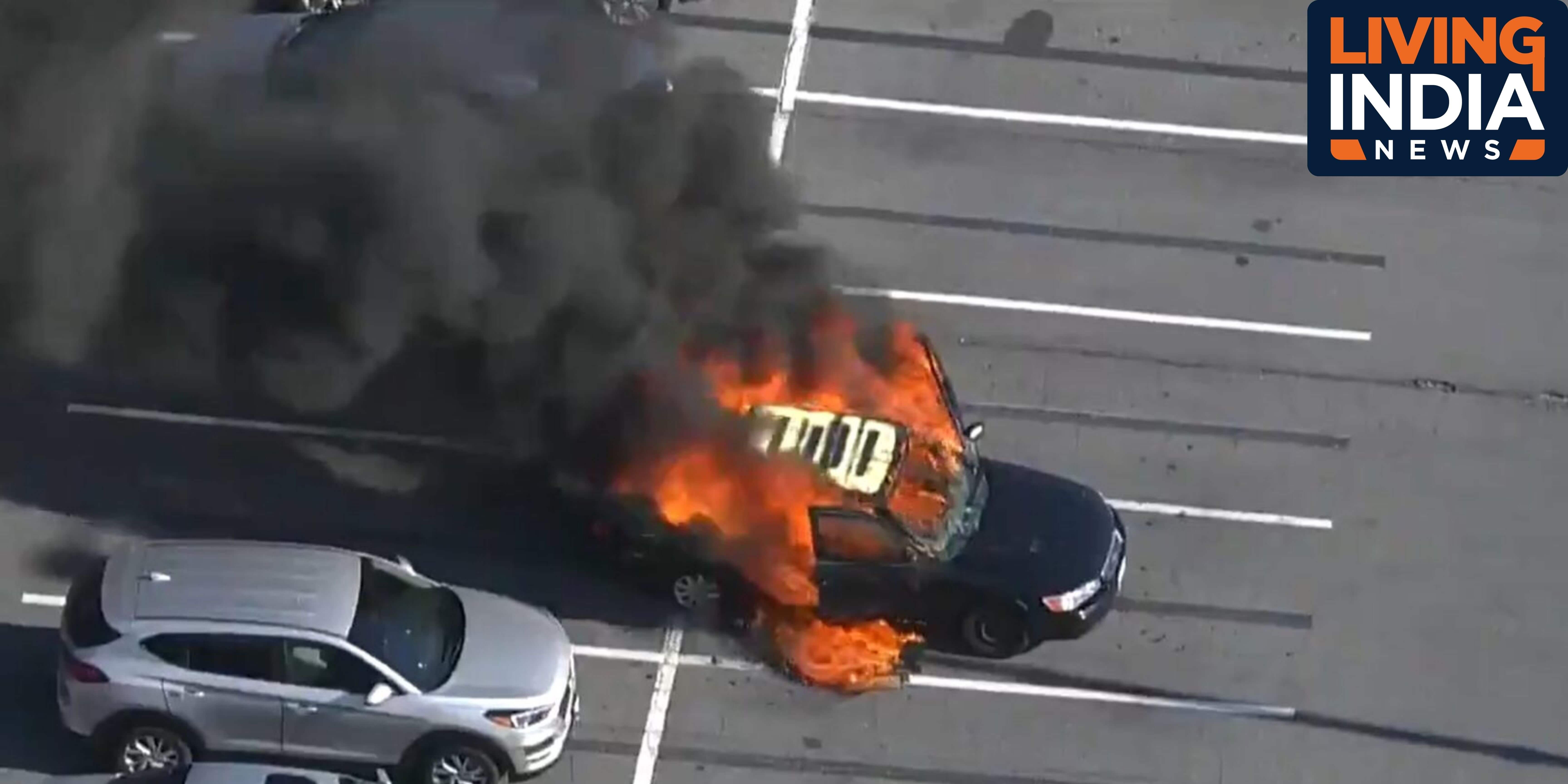 burn car