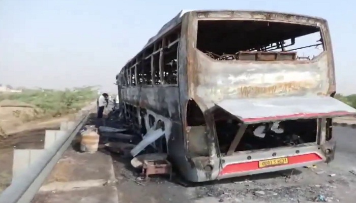 bus burnt new