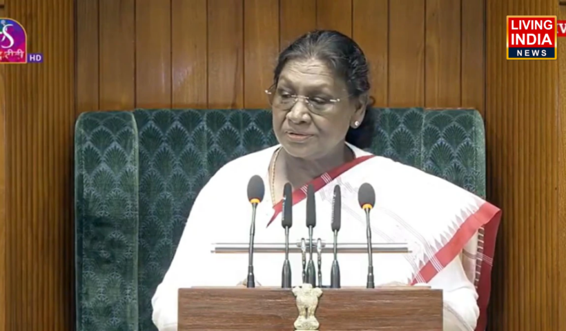 President Addressed Parliament Session: राष्ट्रपति द्रौपदी मुर्मू ने संसद के संयुक्त सत्र में का किया संबोधन,