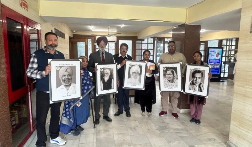 Portraits of 20 prominent writers and scholars installed at Punjab Bhawan, New Delhi