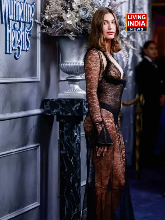 Hailey Bieber looking absolutely fabulous At The Wuthering Heights Sydney Premiere