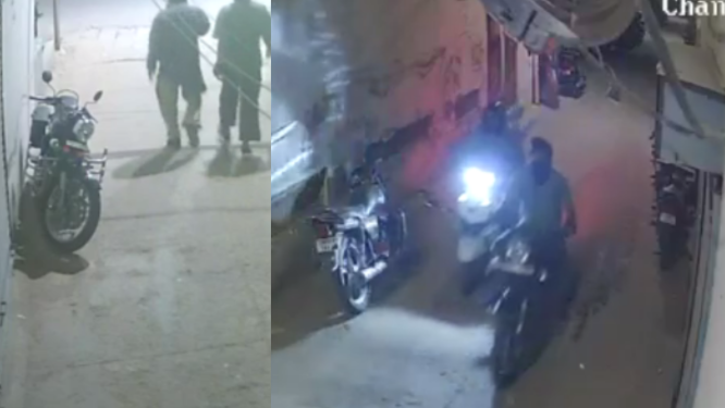 Chandigarh: चंडीगढ़ में पुलिसकर्मी के घर के बाहर से बुलेट चोरी, वारदात सीसीटीवी में कैद, जांच में जुटी पुलिस