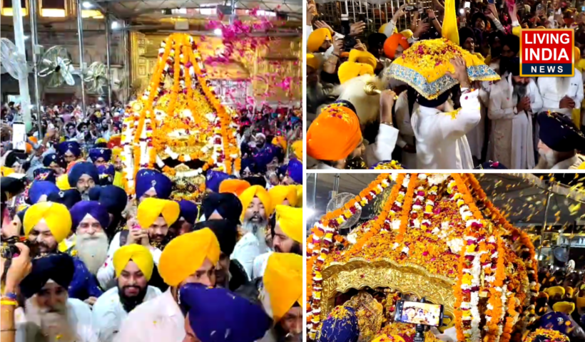 Amritsar Hola Mohalla: अमृतसर सचखंड श्री हरमंदिर साहिब में फूलों और इत्र के साथ मनाया गया होला मोहल्ला, रूहानी रंगों में रंगी संगत