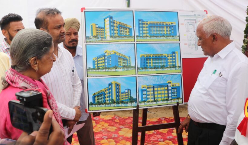 BARINDER KUMAR GOYAL LAYS FOUNDATION STONE FOR NEW BUILDING OF GOVT SENIOR SECONDARY SCHOOL