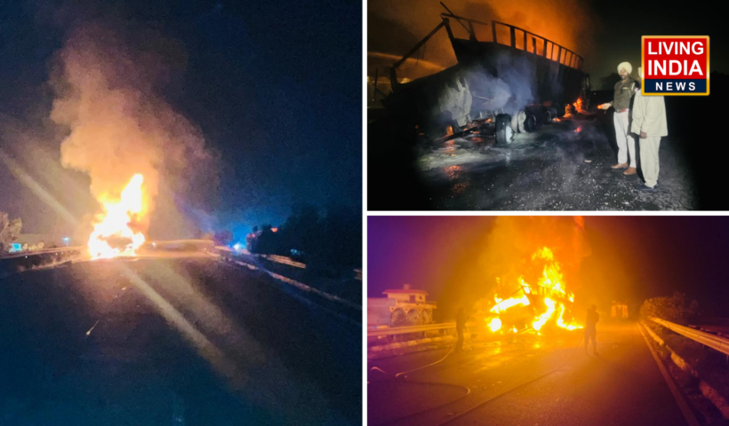 Phillaur Guraya Truck Fire: फिल्लौर गुराया नेशनल हाईवे पर ट्रक में लगी आग, पांच घंटे बाद 8 से 10 फायर ब्रिगेड की गाड़ियों ने पाया गया काबू