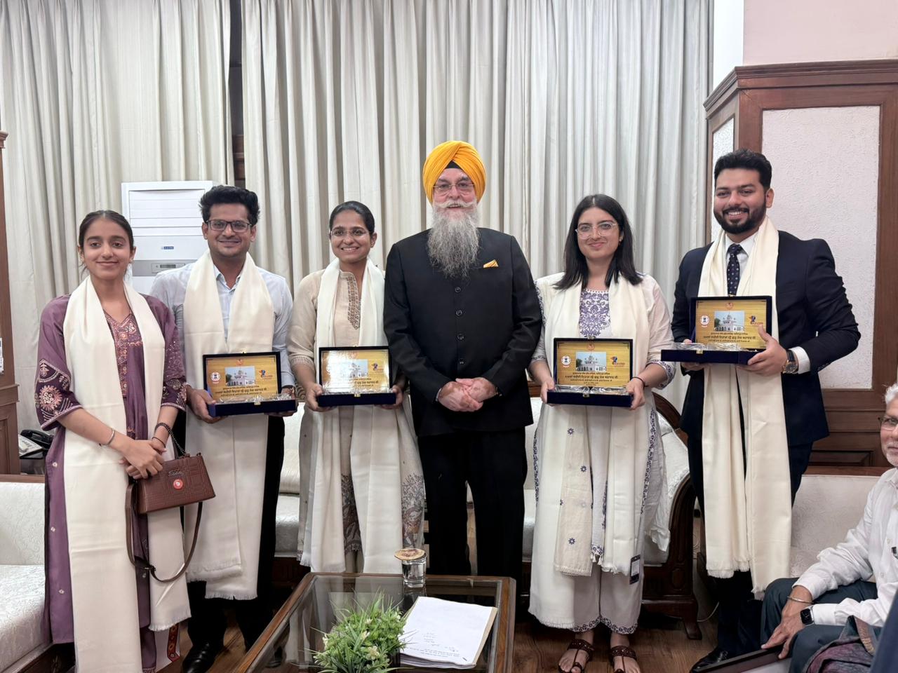 Speaker Honoured Successful students of Civil Services Examination in Punjab Vidhan Sabha