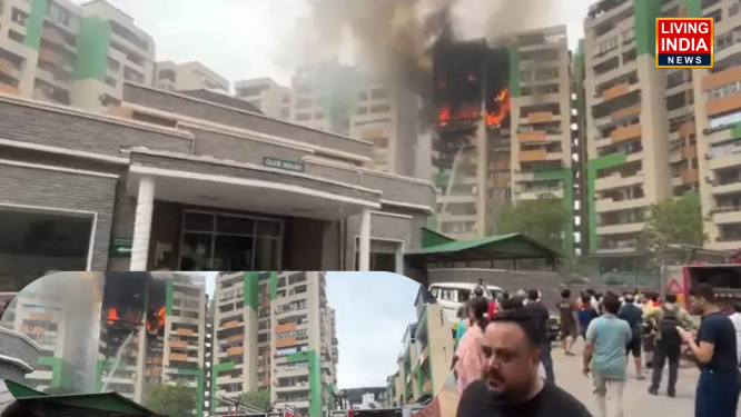 Gaur Green Avenue Society Fire: गाज़ियाबाद के इंदिरापुरम की ग्रीन एवेन्यू सोसाइटी में भीषण आग, पेंट का काम के दौरान शॉर्ट सर्किट होने के साथ एसी में धमाका