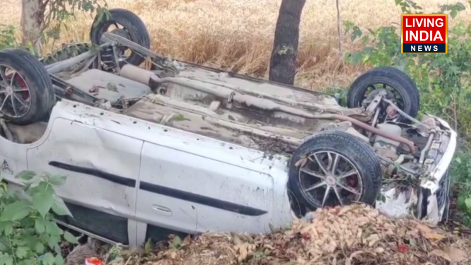 Gurdaspur Accident: गुरदासपुर जिले में कलानौर रोड पर सड़क किनारे मिट्टी के कारण हादसा, कार पलटी