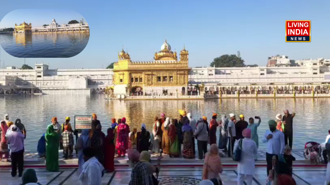 Sri Harmandir Sahib: श्री हरमंदिर साहिब में तड़के से संगत को रौनक, सीएम मान की बहन ने सुबह टेका माथा, आज से फसलों की कटाई शुरू 