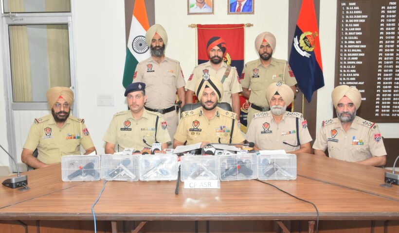 CROSS-BORDER AND MP-BASED ILLEGAL ARMS SUPPLY MODULE BUSTED IN AMRITSAR; THREE HELD WITH SIX PISTOLS