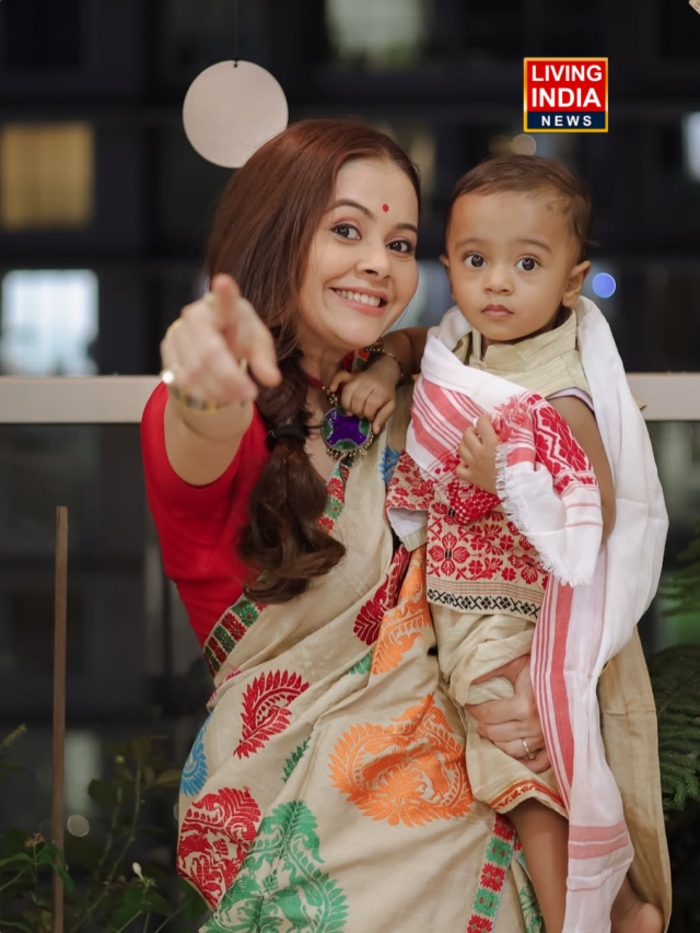 Devoleena Bhattacharjee shares beautiful photos with her son on Bohag Bihu.