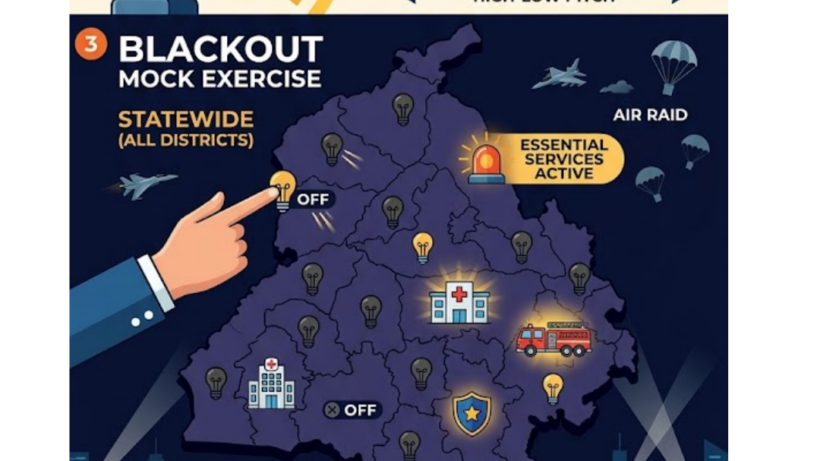 PUNJAB TO CONDUCT CIVIL DEFENCE AIR RAID/BLACKOUT MOCK EXERCISES ACROSS STATE 