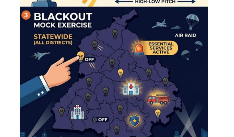 PUNJAB TO CONDUCT CIVIL DEFENCE AIR RAID/BLACKOUT MOCK EXERCISES ACROSS STATE 