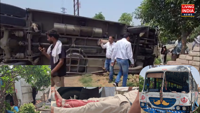 Jind Bus Accident: स्कूटी सवार को बचाने के चक्कर में पलटी सवारियों से भरी बस, ​मची चीख-पुकार और अफरा-तफरी, रेस्ट हाउस की दीवार तोड़कर गड्ढे में गिरी बस