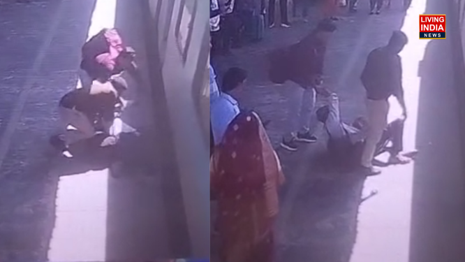 Faridabad Passenger Trapped: फरीदाबाद में प्लेटफॉर्म और ट्रेन के बीच फंसा यात्री, कांस्टेबल ने खींचकर बचाई जान