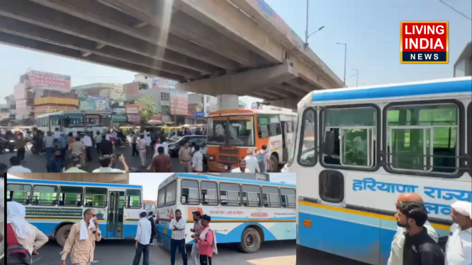 Palwal: पलवल में नेशनल हाईवे-19 पर अवैध वाहनों के खिलाफ कार्रवाई के दौरान हरियाणा रोडवेज अधिकारियों और ईको चालकों के बीच विवाद, हाथापाई के बाद बसें खड़ी, हाईवे जाम 