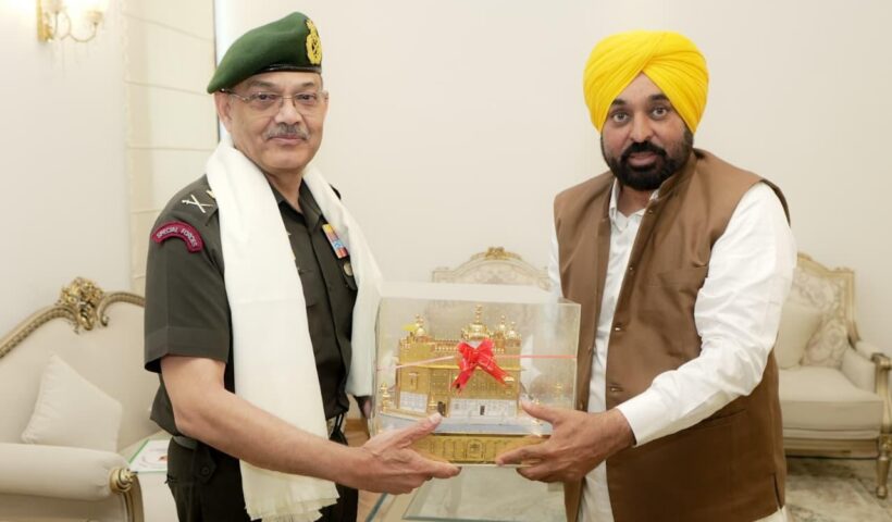 CM Bhagwant Singh Mann, Western Command Army Commander discuss border security, disaster response & operational preparedness