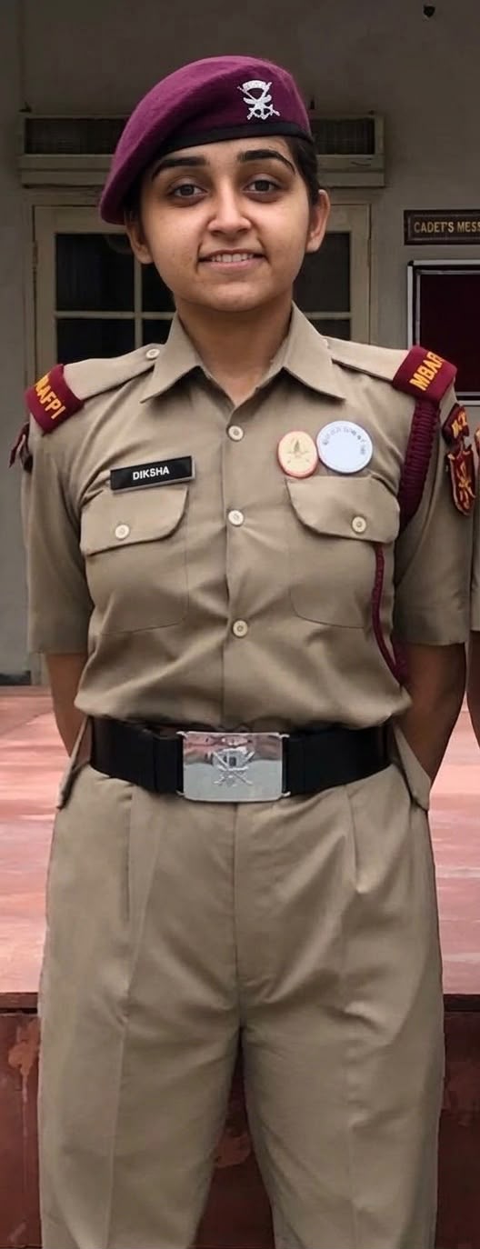 MAI BHAGO AFPI CADET DIKSHA SHARMA SELECTED FOR PRE-COMMISSION TRAINING AT INDIAN NAVAL ACADEMY