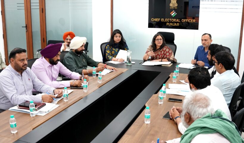 As part of the Special Intensive Revision (SIR) being undertaken by the Election Commission of India in Punjab,