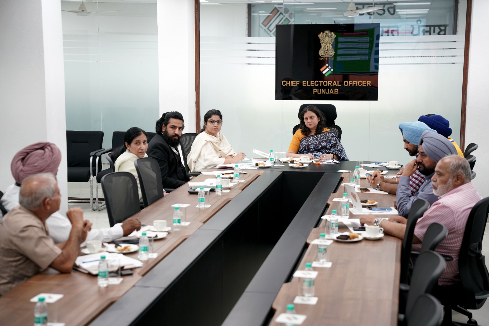 Chief Electoral Officer Punjab, Mrs. Anindita Mitra, today held a meeting with the representatives of the recognized