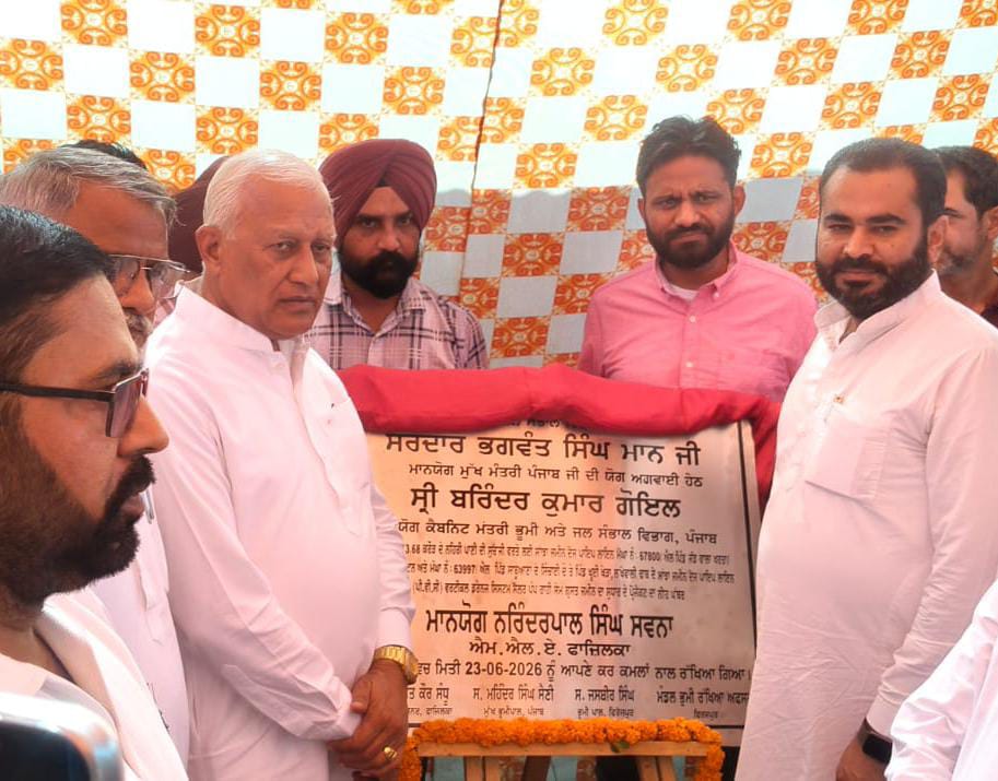 Punjab Water Resources and Soil & Water Conservation Minister Barinder Kumar Goyal today dedicated seven irrigation