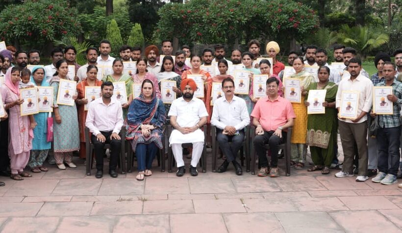 Punjab Water Supply and Sanitation Minister Hardeep Singh Mundian today handed over appointment letters