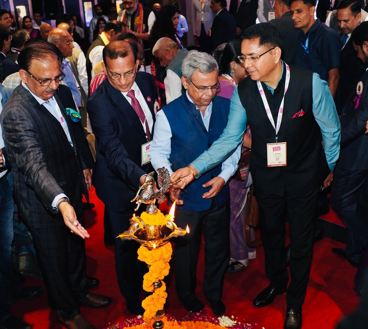 Pitching Punjab as a preferred investment destination at four-day Bharat Tex 2026 at Bharat Mandapam
