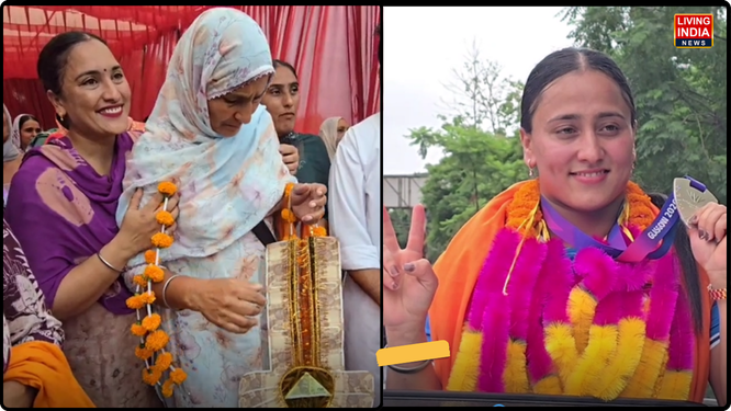 ਕੋਮਨਵੈਲਥ ਖੇਡਾਂ ਵਿੱਚ ਭਾਰਤ ਦਾ ਨਾਂ ਰੋਸ਼ਨ ਕਰਦਿਆਂ ਚਾਂਦੀ ਦਾ ਤਗਮਾ ਜਿੱਤਣ ਵਾਲੀ ਨਾਭਾ ਬਲਾਕ ਦੇ ਪਿੰਡ ਮੈਹਸ ਦੀ ਧੀ ਹਰਜਿੰਦਰ ਕੌਰ ਦਾ ਆਪਣੇ ਇਲਾਕੇ