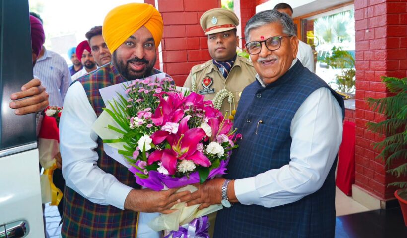 Chief Minister Bhagwant Singh Mann on Wednesday met Governor Gulab Chand Kataria and sought his intervention