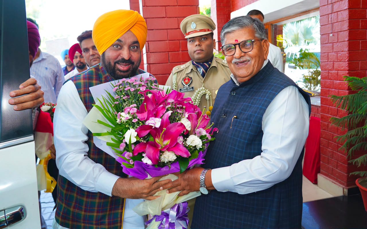 Chief Minister Bhagwant Singh Mann on Wednesday met Governor Gulab Chand Kataria and sought his intervention