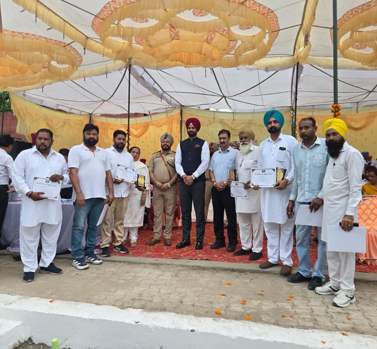 The Bhagwant Mann government felicitated members of Village and Ward Defence Committees for their contribution