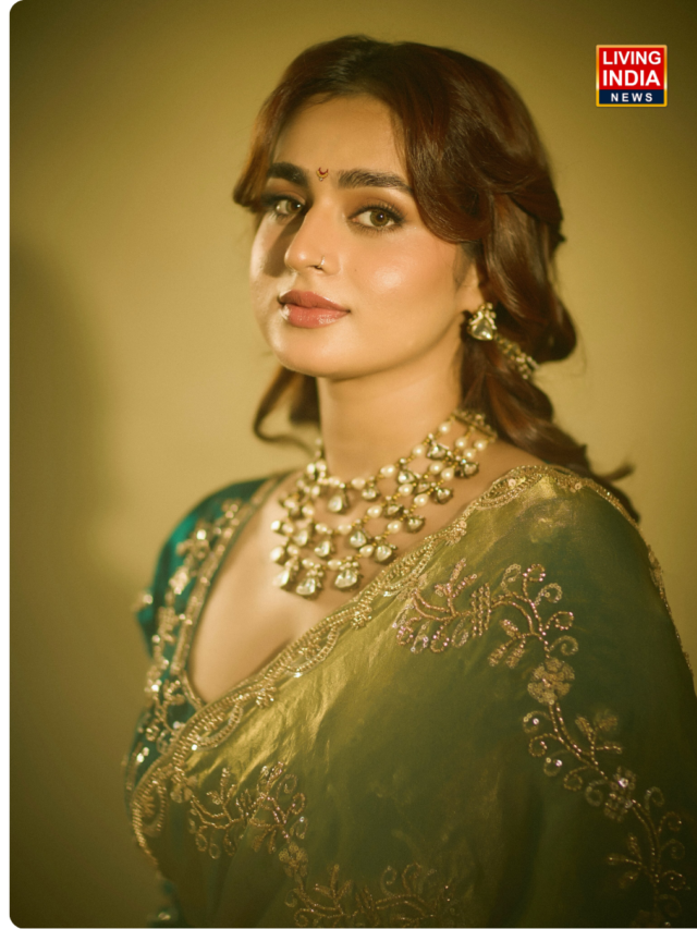 ‘Shararat’ girl Ayesha Khan’s royal avatar; she looked as beautiful as an Apsara in a green saree.