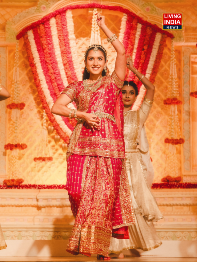 Radhika Merchant’s unique Ganpati look: Kanjeevaram outfit changed for every Bharatanatyam step.