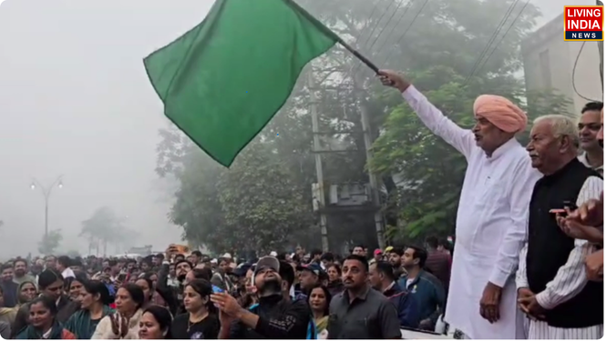 यमुनानगर'Run for Unity' organized in Yamunanagar; Agriculture Minister Rana flags off the event, with other ministers and MLAs also participating in the run.